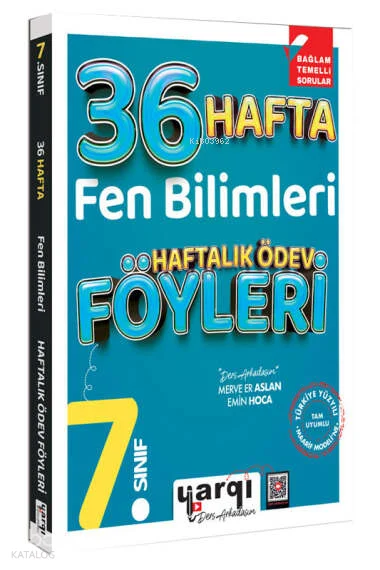Yargı Ders Arkadaşım 7. Sınıf Fen Bilimleri 36 Haftalık Ödev Föyleri