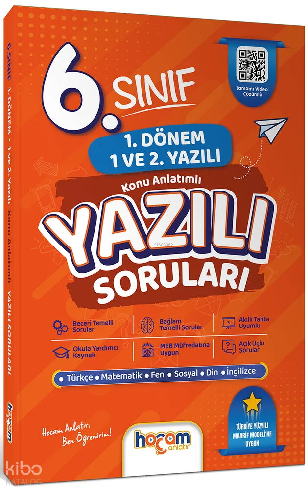 Hocam Anlatır 6. Sınıf Konu Anlatımlı Yazılı Soruları Tamamı Video Çözümlü-Hediye Planlama Kitapçığı