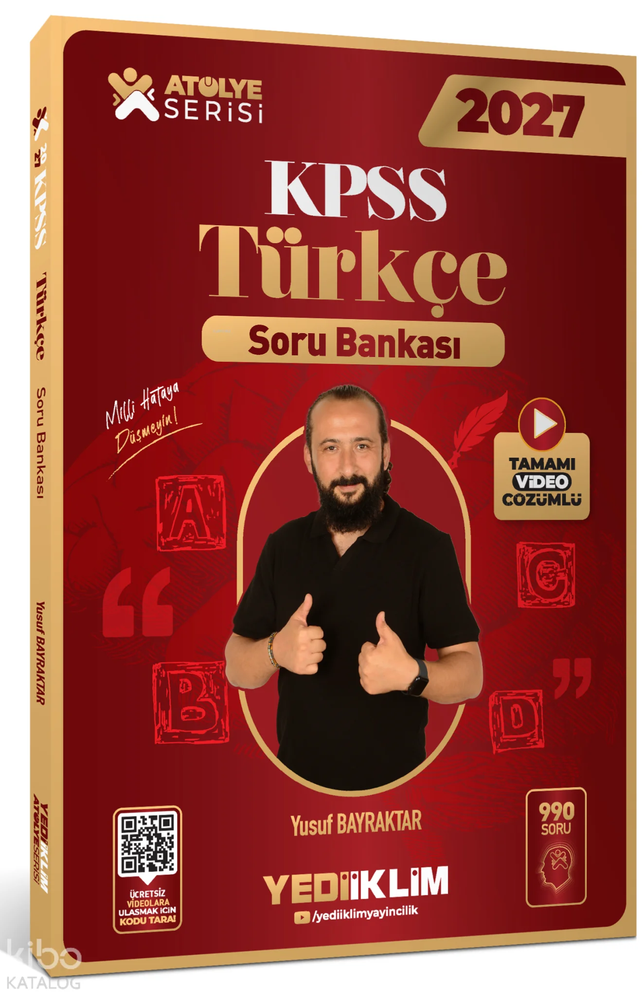 Yediiklim Yayınları 2027 KPSS Atölye Serisi Genel Yetenek Türkçe Tamamı Video Çözümlü Soru Bankası