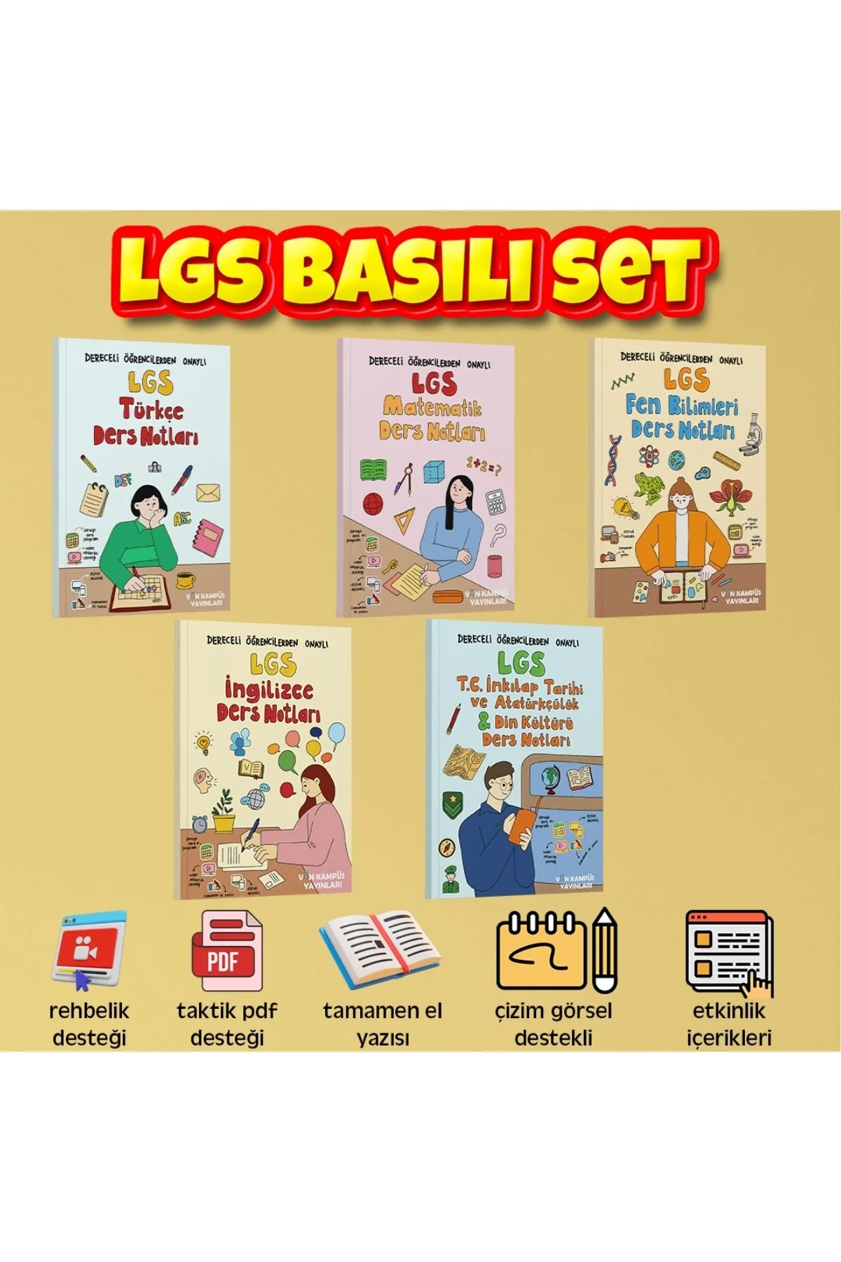 VİN KAMPÜS LGS KİTAP SETİ 5 ADET