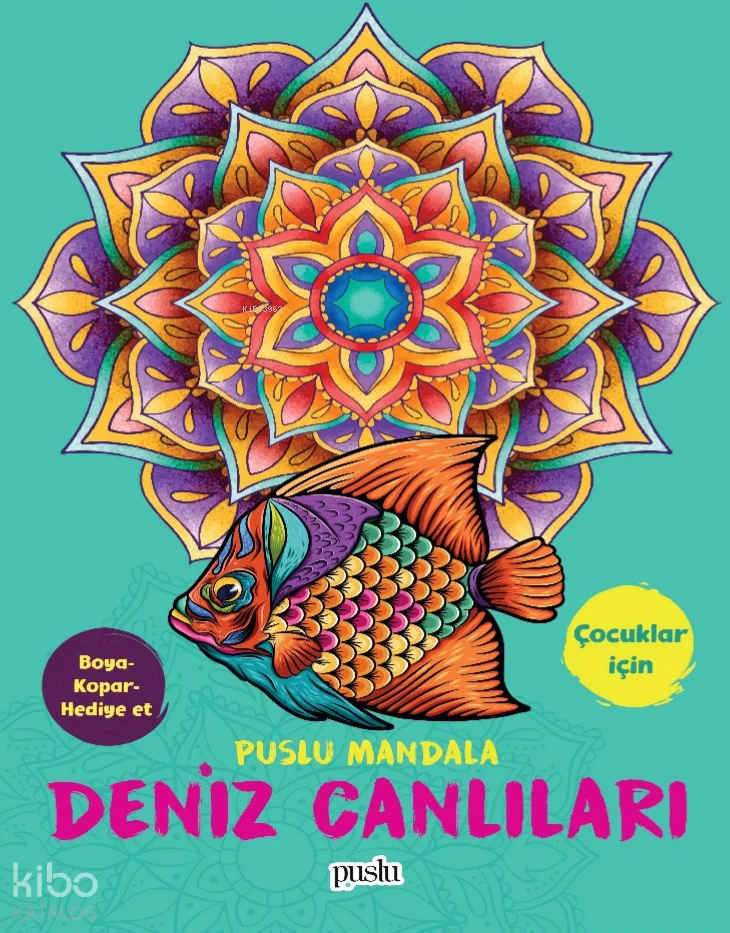 Puslu Mandala - Deniz Canlıları (Boya-Kopar-Hediye Et)