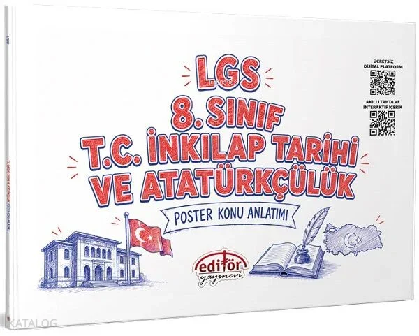 Editör Yayınları LGS 8. Sınıf T.C. İnkılap Tarihi ve Atatürkçülük Poster Konu Anlatımı