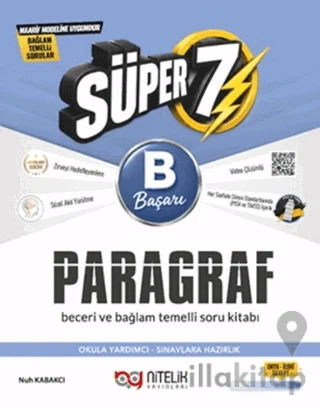 7. Sınıf Paragraf B Süper Beceri ve Bağlam Temelli Soru Kitabı