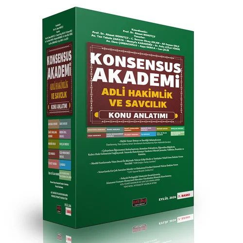 KONSENSUS Akademi Adli Hakim ve Savcılık Sınavı Konu Anlatımı Savaş Yayınevi Eylül 2026
