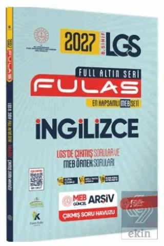 2027 8. Sınıf Full LGS Altın Seri (FULAS) İngilizce MEB Çıkmış Soru Bankası Modüler Seti Çözümlü