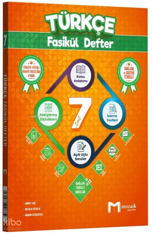 Mozaik 7. Sınıf Türkçe Maarif Modeli Konu Anlatımlı Fasikül Defter