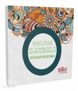 "Büyükler için" Renkli Çizgiler Mandala