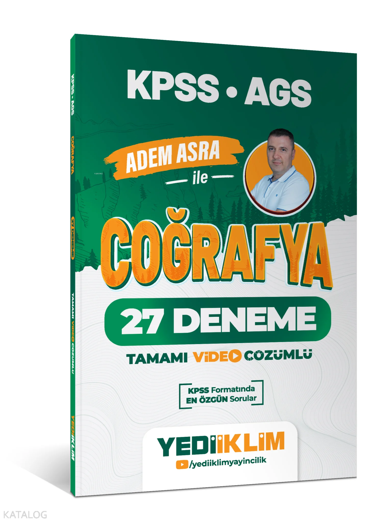 Yediiklim Yayınları 2027 KPSS AGS Adem Asra ile Coğrafya Tamamı Video Çözümlü 27 Deneme