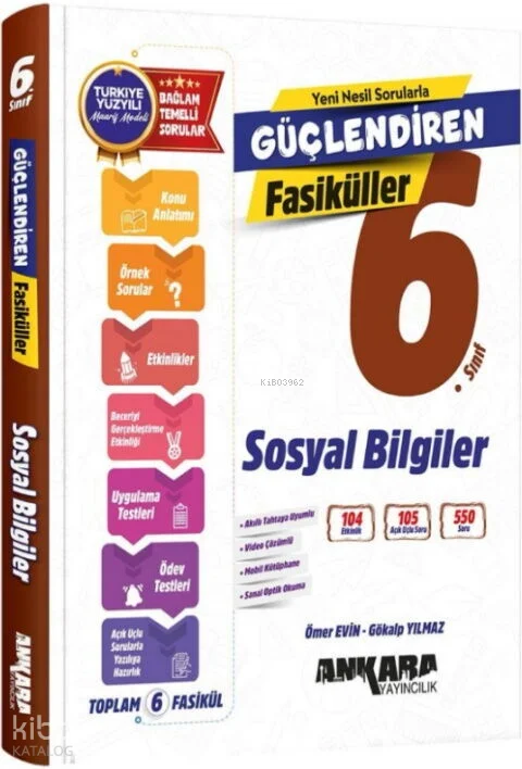 Ankara Yayıncılık 6. Sınıf Sosyal Bilgiler Güçlendiren Fasiküller