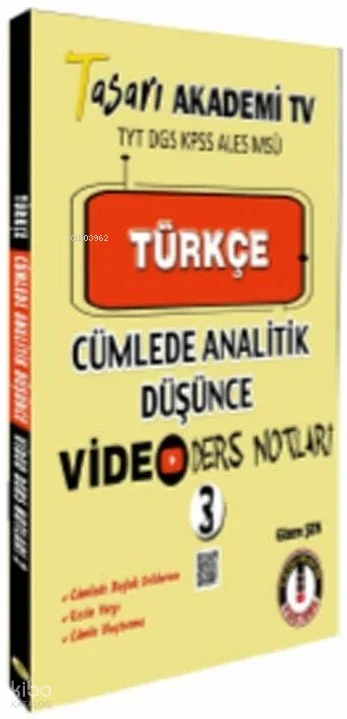 Tasarı DGS Türkçe Cümlede Analitik Düşünce Video Ders Notları-3