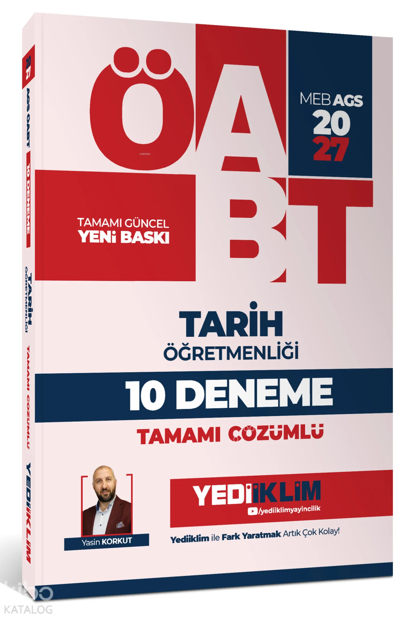 Yediiklim Yayınları 2027 MEB AGS ÖABT  Tarih Öğretmenliği Tamamı Çözümlü 10 Deneme