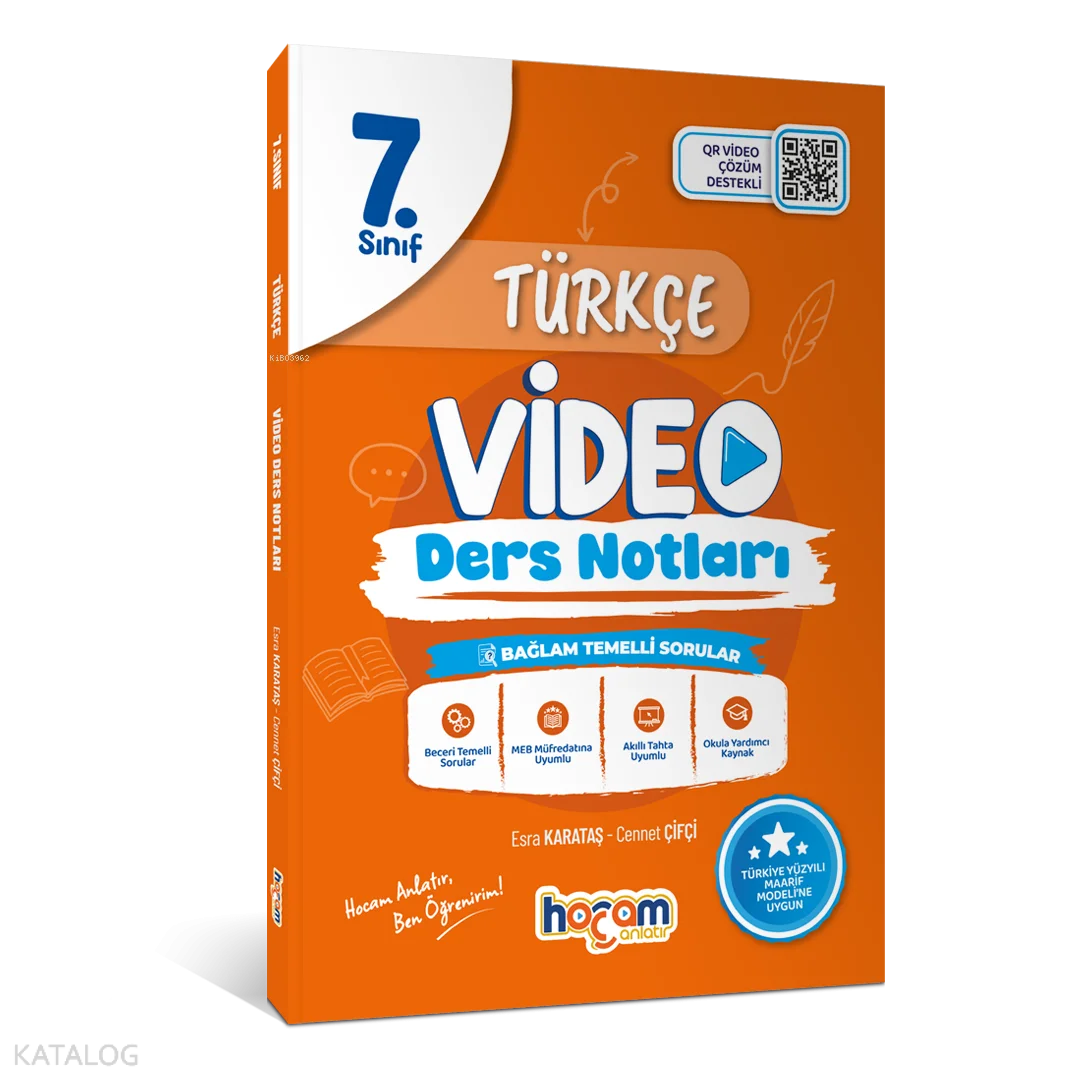 Hocam Anlatır Yayınları 7. Sınıf Türkçe Video Ders Notları (Maarif Model)