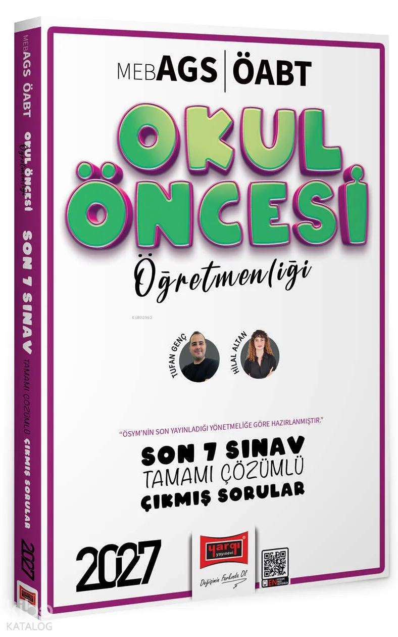 Yargı Yayınları 2027 MEB AGS Okul Öncesi Öğretmenliği Son 7 Sınav Tamamı Çözümlü Çıkmış Sorular