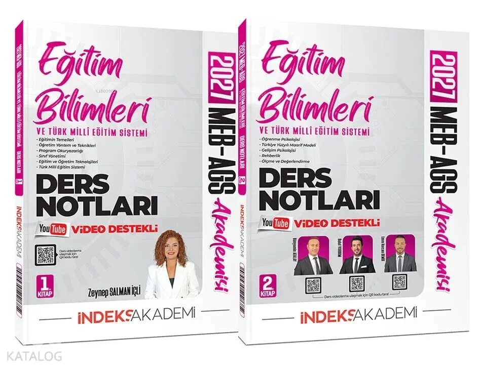İndeks Akademi 2027 MEB-AGS Akademisi Eğitim Bilimleri ve Türk Milli Eğitim Sistemi Video Ders Notları Seti