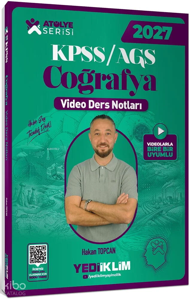 Yediiklim Yayınları 2027 KPSS AGS Atölye Serisi Genel Kültür Coğrafya Video Ders Notları