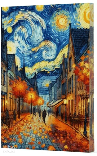 Van Gogh 3 - Sokak Çizgili Yan Boyamalı Defter