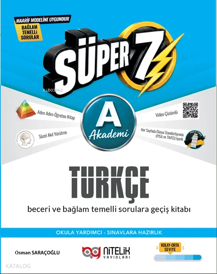 Nitelik 7. Sınıf (A) Süper Türkçe Soru Kitabı