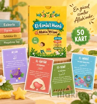 El-Esmâu'l Husnâ - Allah'ın 99 İsmi - 50 Eğitici Kart