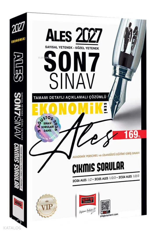 Yargı Yayınları 2027 ALES Sayısal-Sözel Yetenek Son 7 Sınav Çıkmış Sorular 2 Ağustos Sınav Soruları Dahil