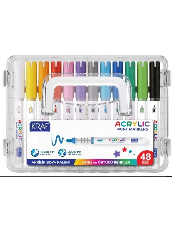 KRAF AKRİLİK MARKER 666 48 RENK