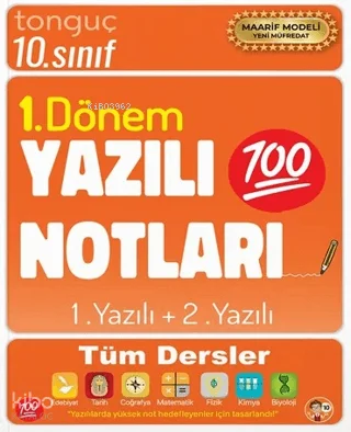 Tonguç Akademi 10. Sınıf Yazılı Notları 1. Dönem 1 ve 2. Yazılı