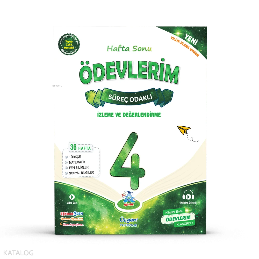 Üçgen Yayıncılık 4. Sınıf Süreç Odaklı - Hafta Sonu Ödev Kitabım