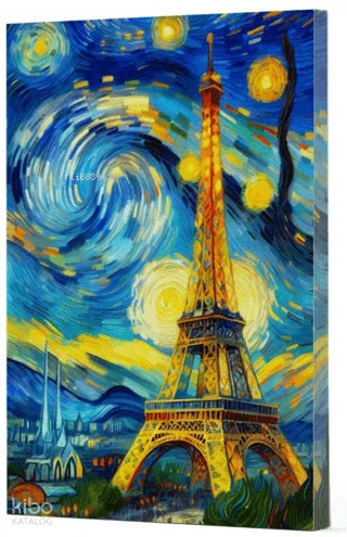 Van Gogh 9 - Eyfel Kulesi Çizgili Yan Boyamalı Defter
