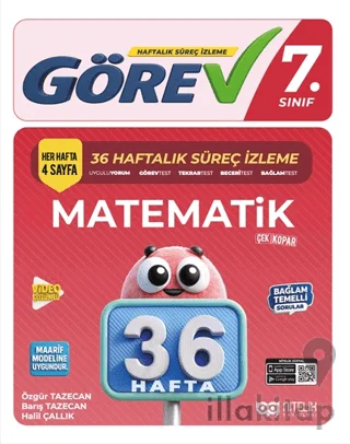 7. Sınıf Görev Matematik 36 Haftalık Süreç İzleme Kitabı
