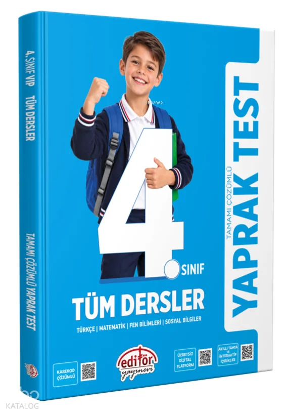Editör Yayınları 4. Sınıf Tüm Dersler Tamamı Çözümlü Yaprak Test