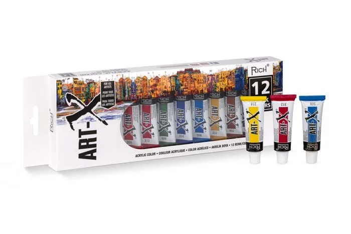 Rich Art-x 12ml 12li Akrilik Set