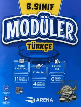 6. Sınıf Türkçe Modüler Konu Anlatımlı Etkinlikli 6 Fasikül Set