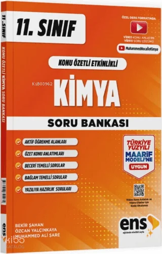 Ens 11. Sınıf Kimya Maarif Konu Özetli Etkinlikli Soru Bankası
