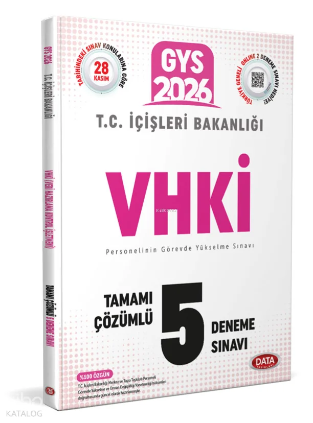 Data Yayınları T.C. İçişleri Bakanlığı VHKİ GYS Tamamı Çözümlü 5 Deneme Sınavı