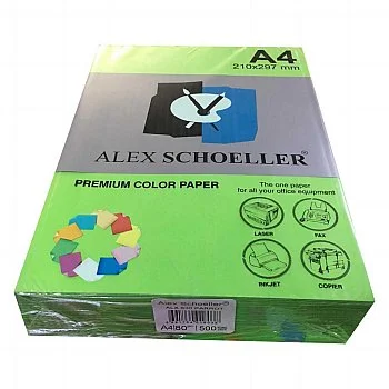 ALEX A4 500 LÜ FOTOKOPİ KAĞIDI KAĞIT 630- KOYU YEŞİL