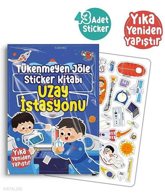 Tükenmeyen Jöle Sticker Kitabı Uzay İstasyonu (Ciltli)