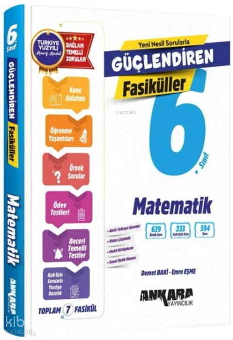 Ankara Yayıncılık 6. Sınıf Matematik Güçlendiren Etkinlikli Soru Bankası