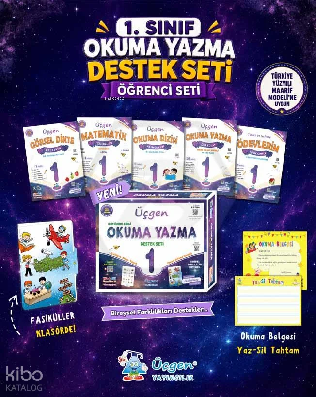 Üçgen Yayıncılık 1. Sınıf Okuma Yazma Destek Seti