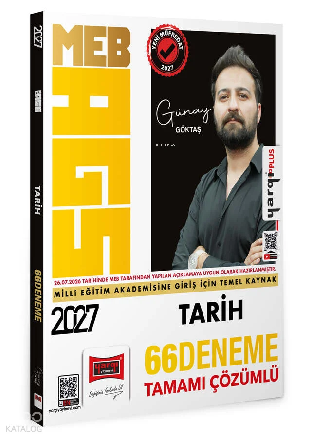 Yargı Yayınları 2027 MEB AGS Tarih Tamamı Çözümlü 66 Deneme