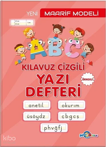 Mavi Boncuk Örnekli Maarif Kılavuz Çizgili Yazı Defteri