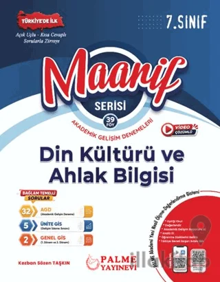 7. Sınıf Maarif Din Kültürü ve Ahlak Bilgisi Akademik Gelişim Denemeleri (39 Fasikül)