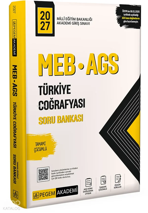 Pegem Akademi 2027 MEB-AGS Türkiye Coğrafyası Soru Bankası