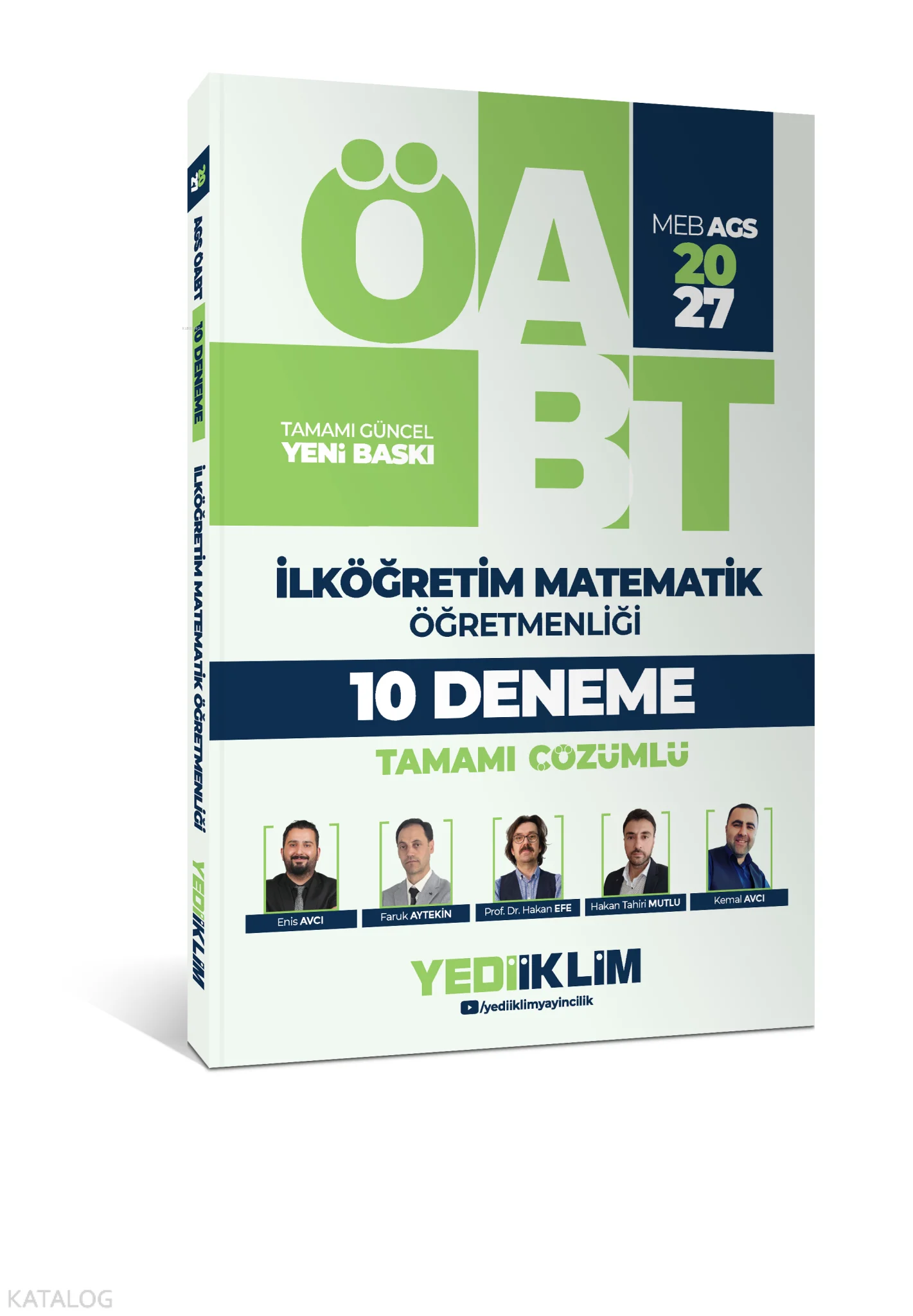 Yediiklim Yayınları 2027 MEB AGS ÖABT  İlköğretim Matematik Öğretmenliği Tamamı Çözümlü 10 Deneme