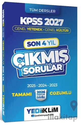 2027 KPSS Genel Yetenek Genel Kültür Son 4 Yıl Tamamı Çözümlü Çıkmış Sorular